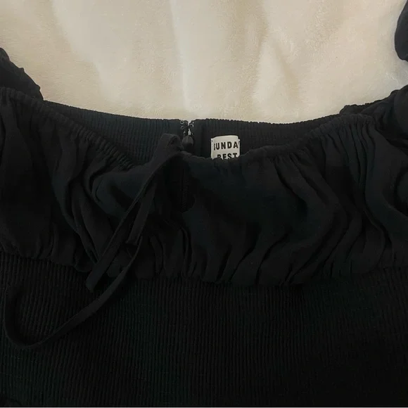 Aritzia SUNDAY BEST "Delilah" Longsleeve Dress Black - Picture 7 of 9